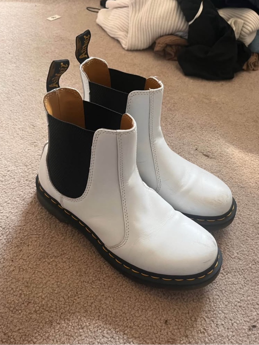 White doc marten boots